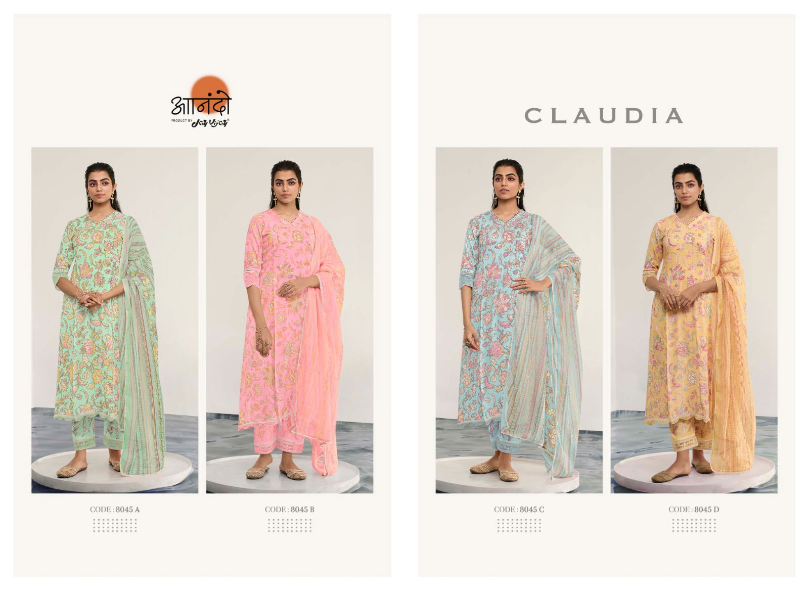 Claudia 8045 By Jay Vijay Designer Salwar Suits Catalog